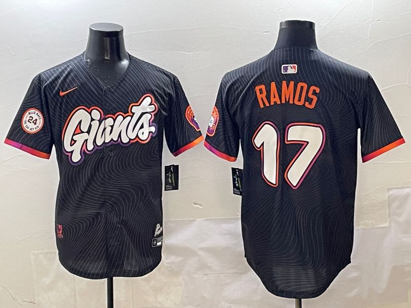 Men San Francisco Giants #17 Ramos Black Joint Name Nike 2025 MLB Jersey style 7